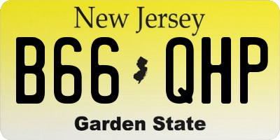 NJ license plate B66QHP