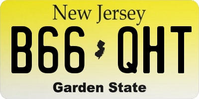 NJ license plate B66QHT