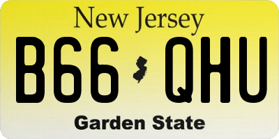 NJ license plate B66QHU