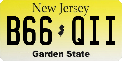 NJ license plate B66QII