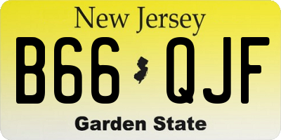 NJ license plate B66QJF