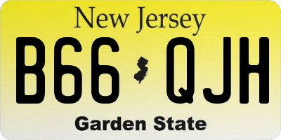 NJ license plate B66QJH