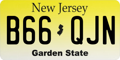 NJ license plate B66QJN