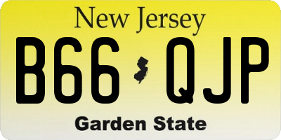 NJ license plate B66QJP