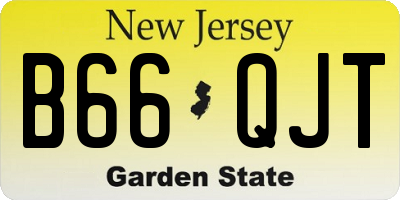 NJ license plate B66QJT