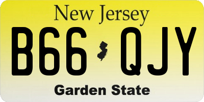 NJ license plate B66QJY