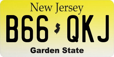 NJ license plate B66QKJ