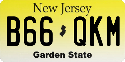 NJ license plate B66QKM
