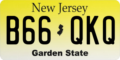 NJ license plate B66QKQ