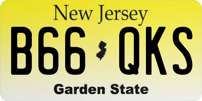 NJ license plate B66QKS