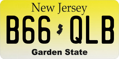NJ license plate B66QLB