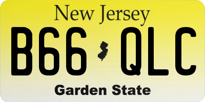 NJ license plate B66QLC
