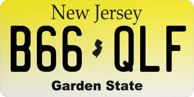 NJ license plate B66QLF