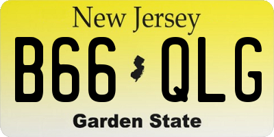 NJ license plate B66QLG