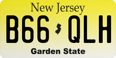 NJ license plate B66QLH