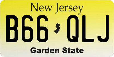 NJ license plate B66QLJ