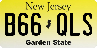 NJ license plate B66QLS