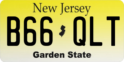 NJ license plate B66QLT