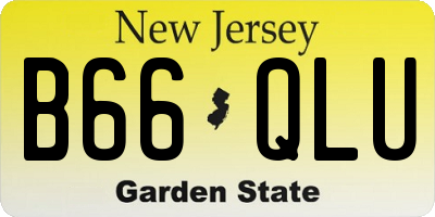 NJ license plate B66QLU
