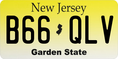 NJ license plate B66QLV
