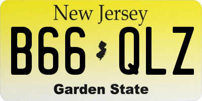 NJ license plate B66QLZ