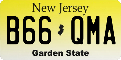 NJ license plate B66QMA