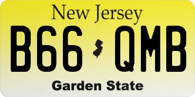 NJ license plate B66QMB