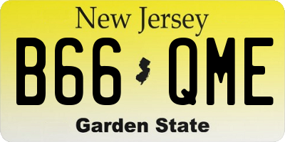 NJ license plate B66QME