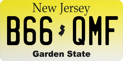 NJ license plate B66QMF