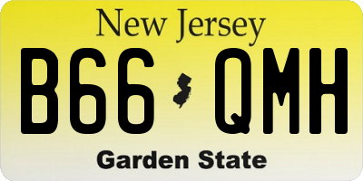 NJ license plate B66QMH