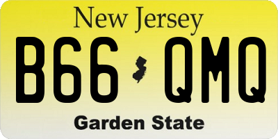 NJ license plate B66QMQ