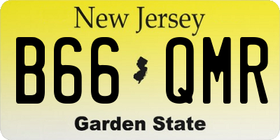 NJ license plate B66QMR