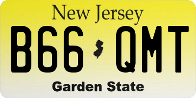 NJ license plate B66QMT