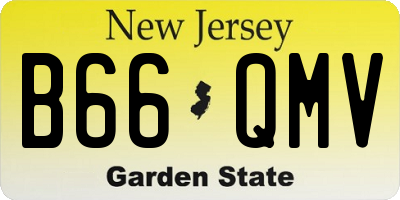 NJ license plate B66QMV