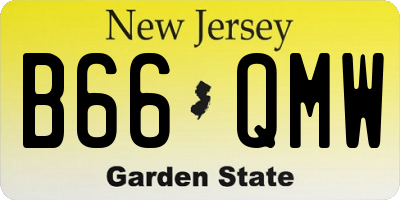NJ license plate B66QMW