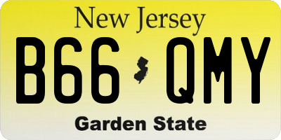 NJ license plate B66QMY