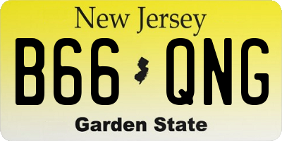 NJ license plate B66QNG