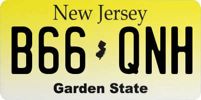 NJ license plate B66QNH