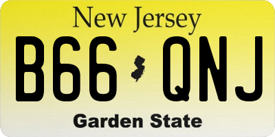NJ license plate B66QNJ