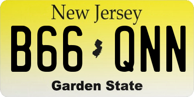 NJ license plate B66QNN