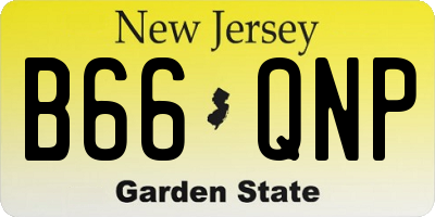 NJ license plate B66QNP