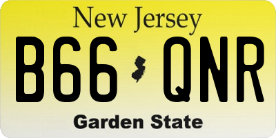 NJ license plate B66QNR