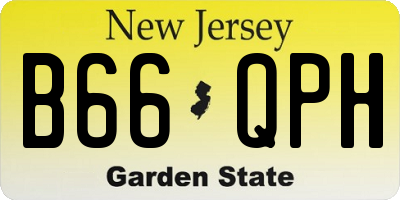 NJ license plate B66QPH