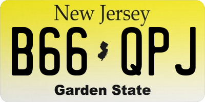 NJ license plate B66QPJ