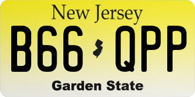 NJ license plate B66QPP