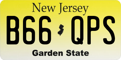 NJ license plate B66QPS