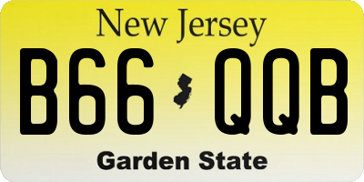 NJ license plate B66QQB