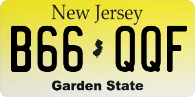 NJ license plate B66QQF