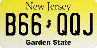 NJ license plate B66QQJ