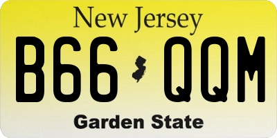 NJ license plate B66QQM